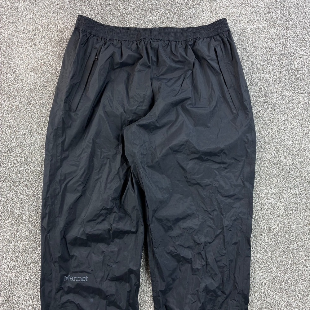 Marmot Rain Pants Mens XL Black Nylon Waterproof Hiking Outdoor Bottoms - Picture 2 of 5